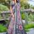 grey printed pure cotton grey saree with blouse