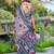 grey printed pure cotton grey saree with blouse