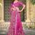 pink printed pure cotton pink saree with blouse