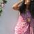 pink printed pure cotton pink saree with blouse