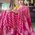 pink printed pure cotton pink saree with blouse
