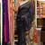 black printed pure cotton black saree with blouse