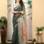 black printed pure cotton black saree with blouse