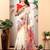 white printed pure cotton white saree with blouse