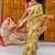 mustard printed pure cotton mustard saree with blouse