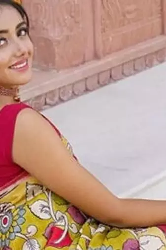 mustard printed pure cotton mustard saree with blouse