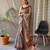 grey printed pure cotton grey saree with blouse