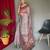 pink printed pure cotton pink saree with blouse