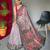pink printed pure cotton pink saree with blouse