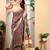 maroon printed pure cotton maroon saree with blouse