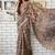 multicolor printed pure cotton beige saree with blouse