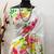 white printed pure cotton white saree with blouse