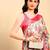 pink printed pure cotton pink saree with blouse