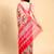 pink printed pure cotton pink saree with blouse