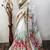 white printed pure cotton white saree with blouse