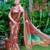 brown printed pure cotton brown saree with blouse