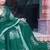 green printed pure cotton green saree with blouse