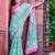 sea_green printed pure cotton sea green saree with blouse