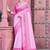 light_pink printed pure cotton light pink saree with blouse