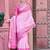 light_pink printed pure cotton light pink saree with blouse