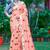 orange printed pure cotton orange saree with blouse