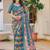 multicolor printed pure cotton multicolor saree with blouse