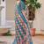 multicolor printed pure cotton multicolor saree with blouse