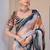 multicolor printed pure cotton multicolor saree with blouse