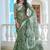 light_green printed pure cotton light green saree with blouse