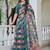 multicolor printed pure cotton multicolor saree with blouse