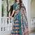 multicolor printed pure cotton multicolor saree with blouse