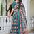 multicolor printed pure cotton multicolor saree with blouse