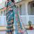 multicolor printed pure cotton multicolor saree with blouse