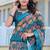 multicolor printed pure cotton multicolor saree with blouse