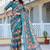 multicolor printed pure cotton multicolor saree with blouse