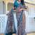 grey printed pure cotton grey saree with blouse
