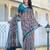 grey printed pure cotton grey saree with blouse