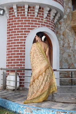 Multicolor pure cotton printed printed saree with blouses 2