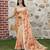 Orange pure cotton printed printed saree with blouses