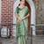 Green pure cotton printed printed saree with blouses