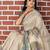 Beige pure cotton printed printed saree with blouses