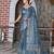 Blue pure cotton printed printed saree with blouses