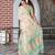 Cream pure cotton printed printed saree with blouses