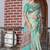 Green pure cotton printed printed saree with blouses