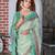 Green pure cotton printed printed saree with blouses