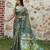Green pure cotton printed printed saree with blouses