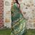 Green pure cotton printed printed saree with blouses