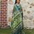Green pure cotton printed printed saree with blouses