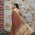 Brown pure cotton printed printed saree with blouses