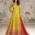 Yellow embroidered georgette free size stitched anarkali suit